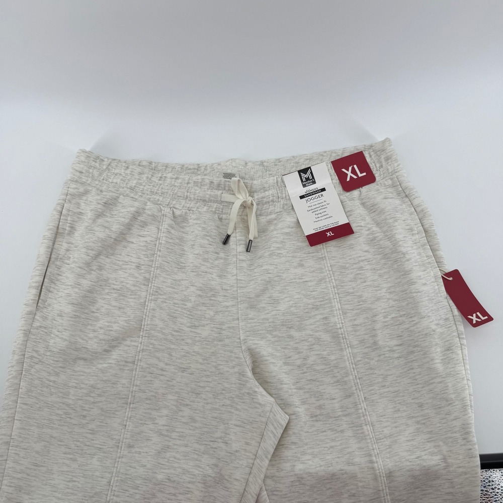 Member's Mark Womens Sandwash Jogger Oatmeal Heather Mid Rise XL NWT